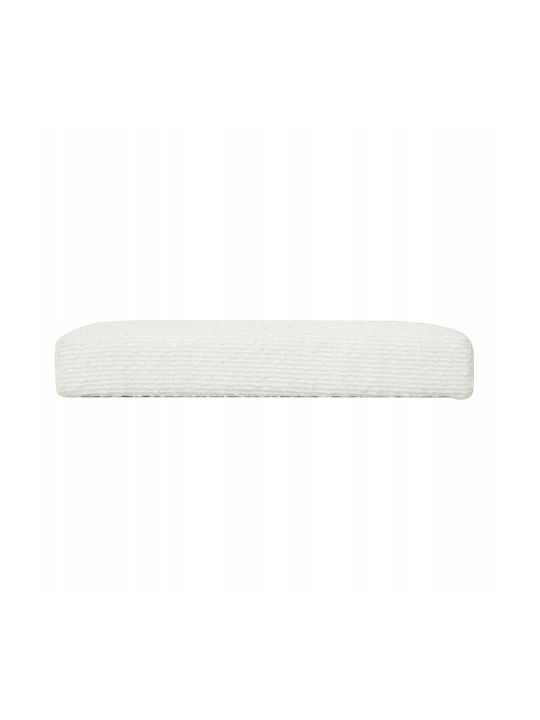 Living Room Stool With Storage Space Upholstered With Fabric Modul White 31x31x31cm