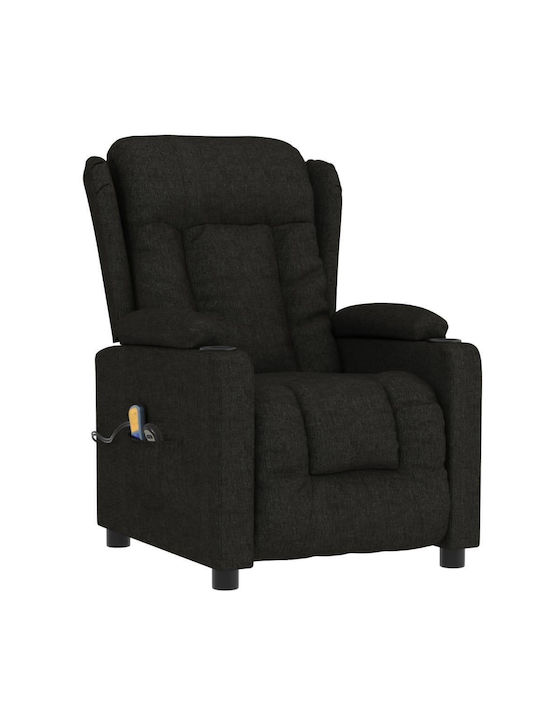 Πολυθρόνα Relax Massage με Υποπόδιο Μαύρη 72.5x96x99.5cm