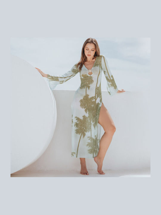 Silia D Feminin Caftan de Plajă Verde