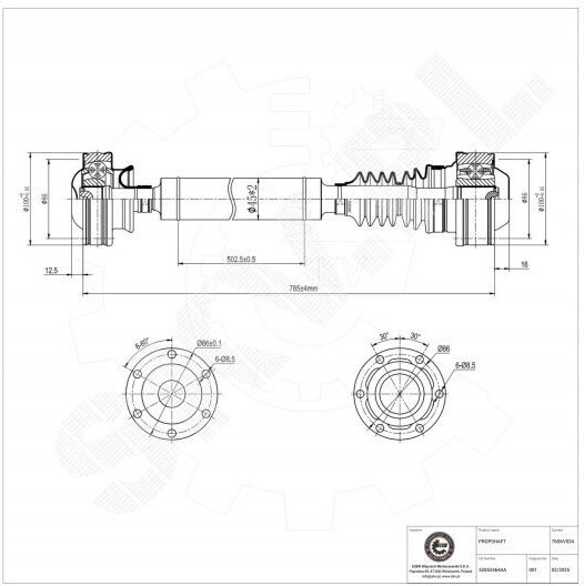 Άξονας Μετάδοσης Κίνησης Jeep Commander Grand Cherokee Iii 52853464aa