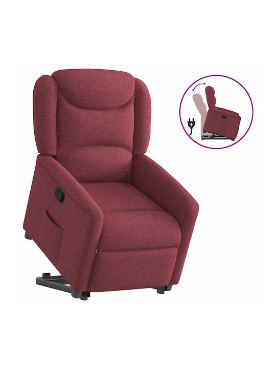 Relaxsessel mit Fußhocker Bordeaux 78x95x100cm