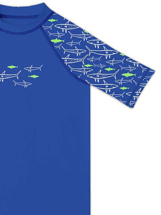 Slipstop Sharks Παιδικό Μαγιό Μπλούζα Μπλε