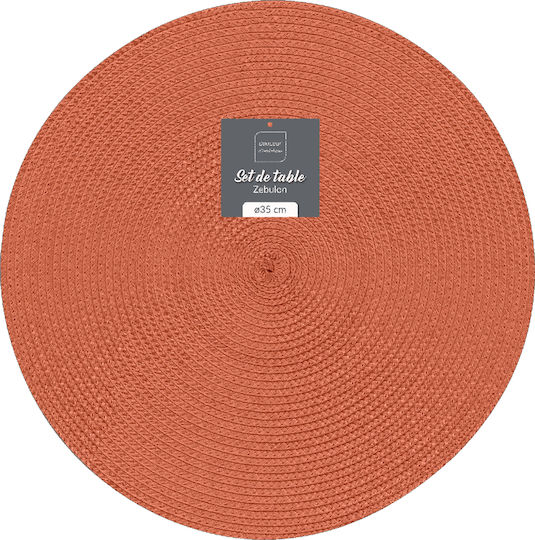 Zebulon Tischsets Rund Kunststoff Orange 35cm