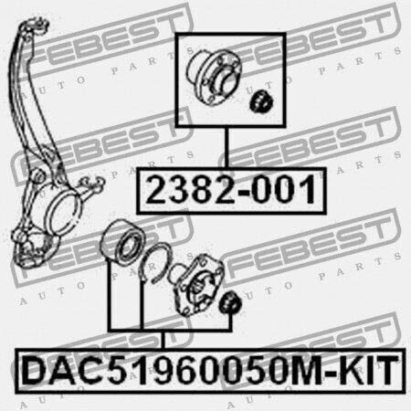 Febest Radlager Satz Für Audi Q7 2007-2015 Ca 7l0498287