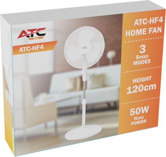 ATC ATC Pedestal Fan 50W Fan Diameter 40cm White