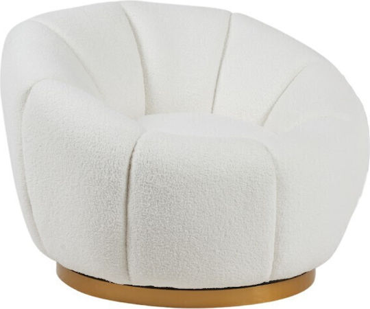 Πολυθρόνα Snuggle 95x87x69cm Λευκή