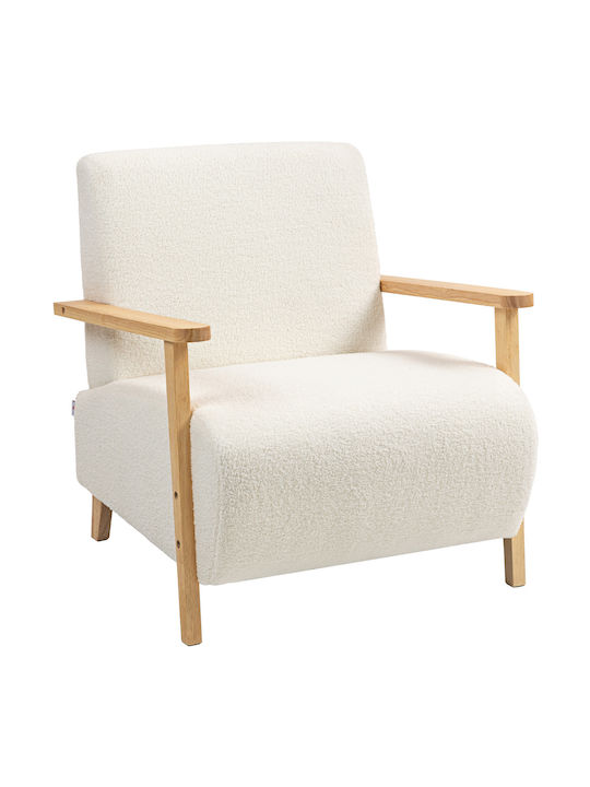 HomCom Sessel Creme 80x75x85cm