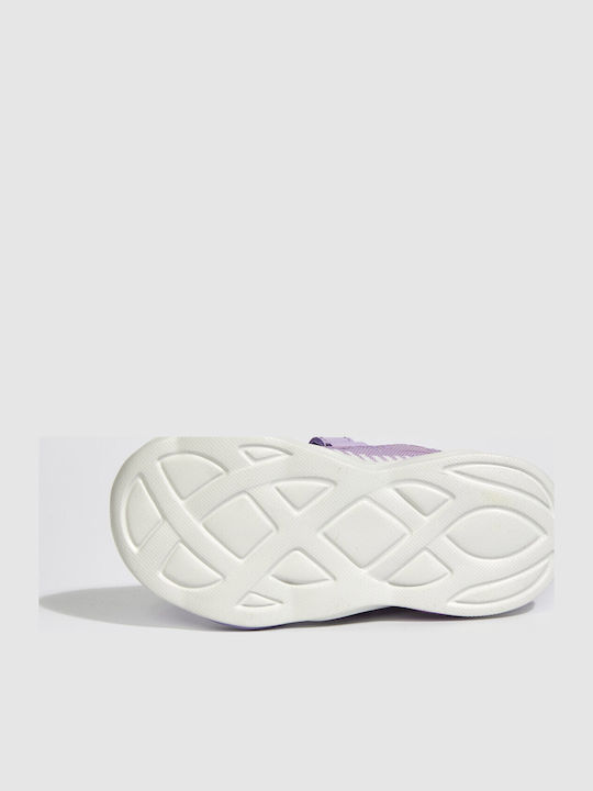 Παιδικά Sneakers με Σκρατς & Φωτάκια Μωβ