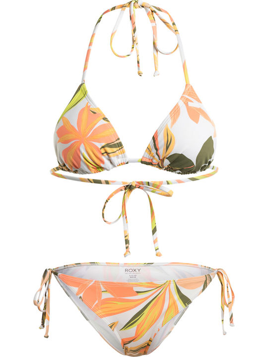 Classics Tiki Tri Set Bikini Τριγωνάκι Floral Λευκό