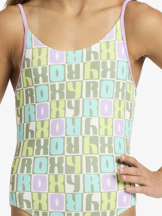 Roxy Letter Up Kids One-Piece Swimwear Olive