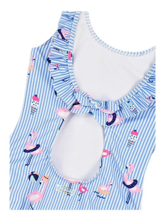Energiers Flamingo Kinder Badebekleidung Einteilig Hellblau-Rosa