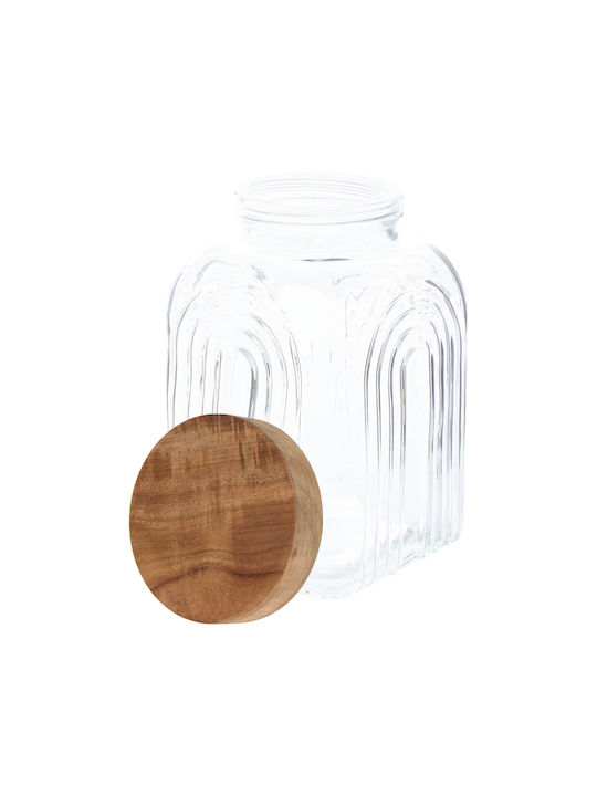5Five F-v Arche Glass Transparent Sugar Pasta Jar with Airtight Lid 4000ml 1 Piece
