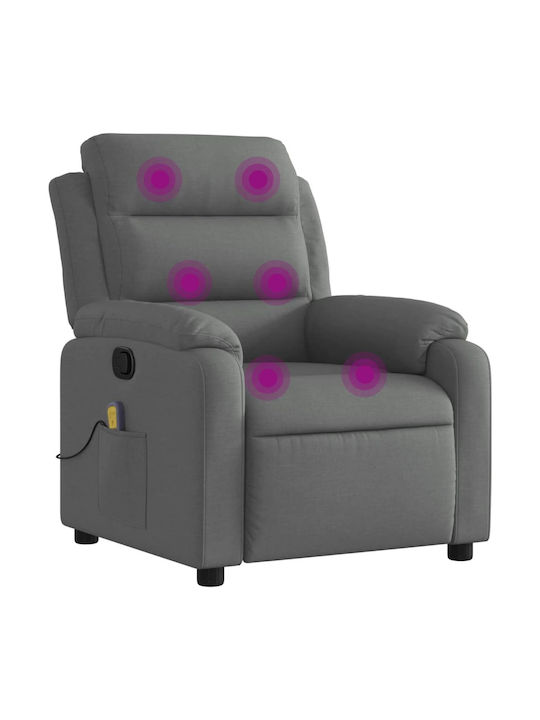 Πολυθρόνα Relax Massage με Υποπόδιο Γκρι 75x92.5x100cm