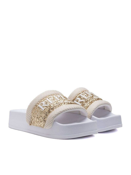 Flip Flops In Gold Colour