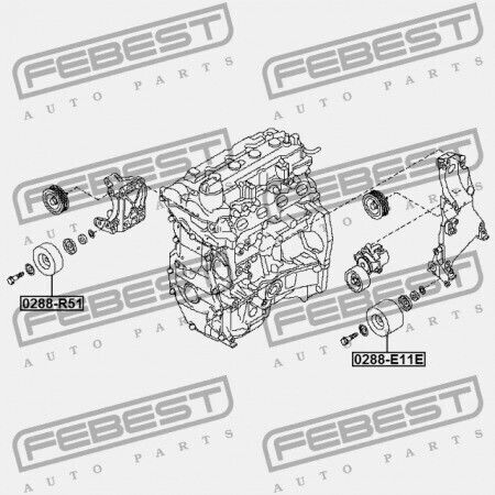 Nissan Pathfinder R51m Riemenroller 2005.01-2014.11 El 11927-ed320