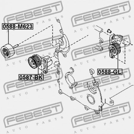 Set De Rulmenți Tensionatori Mazda 3 Bk 2003-2006 Eu L372-15-980c