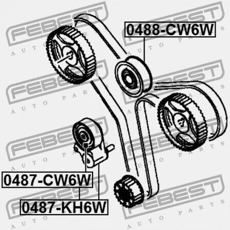 Timing Belt Tensioner Pulley Kit for Mitsubishi Outlander Cw0 2006.11-2012.06