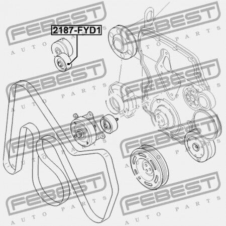 Τροχαλία Τεντωτήρα Ford Transit Tt9 2006-2013 Eu 1333203