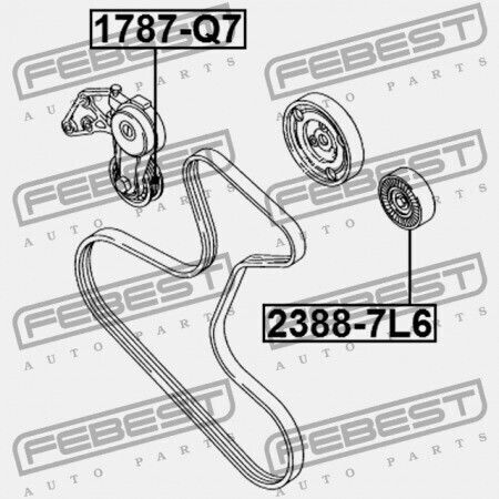 Febest Tensioner Pulley for Audi Q7 2007-2015 Ca 022145299e