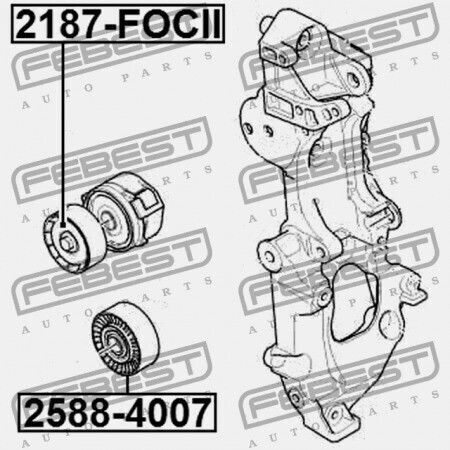 Τροχαλία Τεντωτήρα Ford Focus Cb4 2008-2011 Eu 1477061