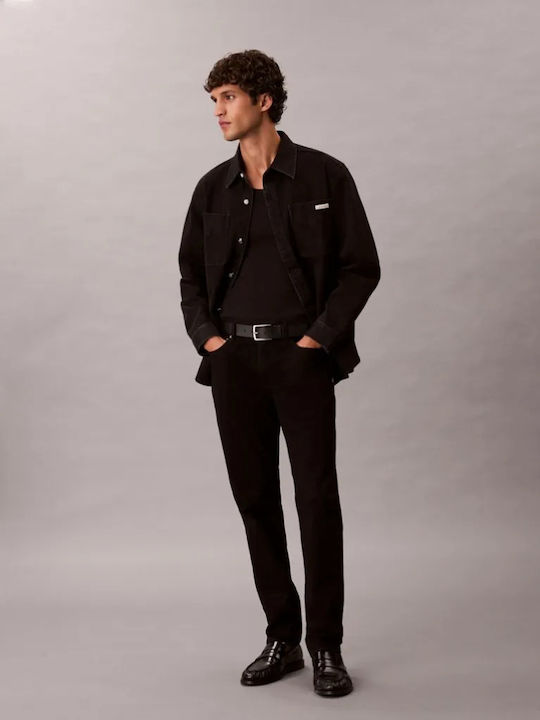 Men's Jeans Pants with Slim Tapered Fit Black