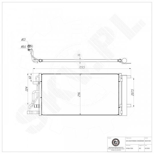 Ψυγείο Κλιματισμού Hyundai I30 Kia Ceed Xceed 97606j7200