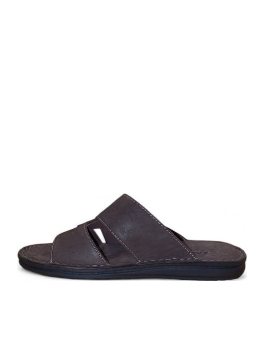 Leder Herrensandalen in Braune Farbe