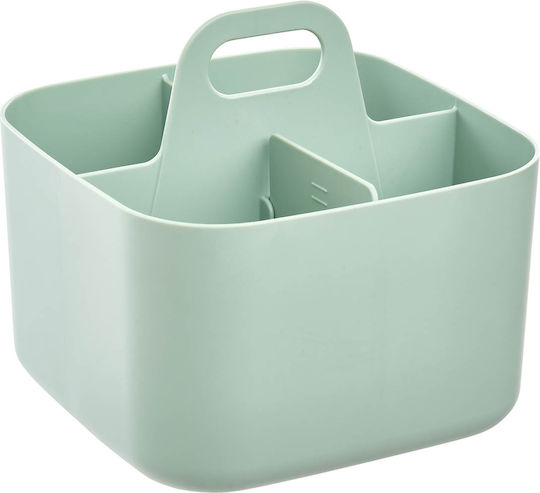 5Five Drawer Cutlery Holder Plastic in Green Color 16.5x16.5x15cm 5Five Drawer Cutlery Holder Plastic in Green Color 16.5x16.5x15cm