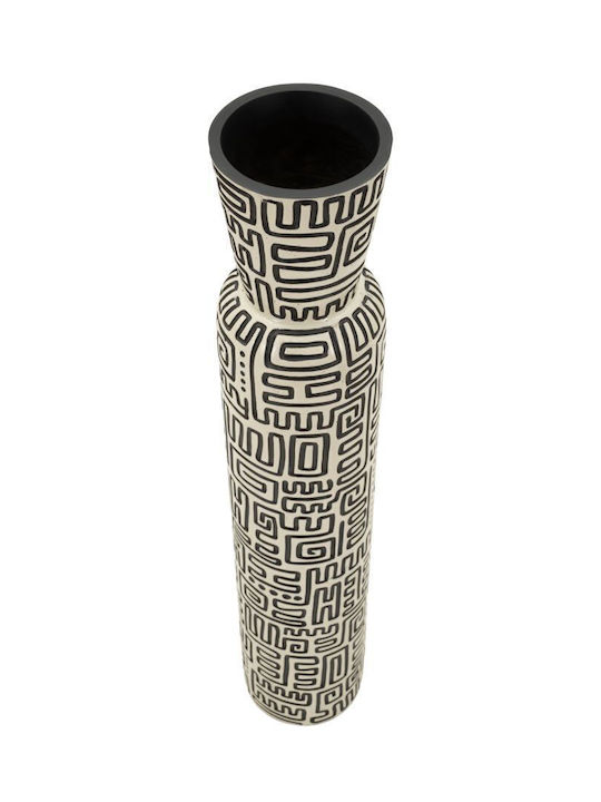 Mauro F Decorative Floor Vase Polyresin Beige H86cm