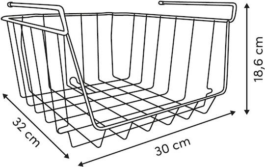 5Five Pendant Metal Shelf 30x32x18.6cm Black