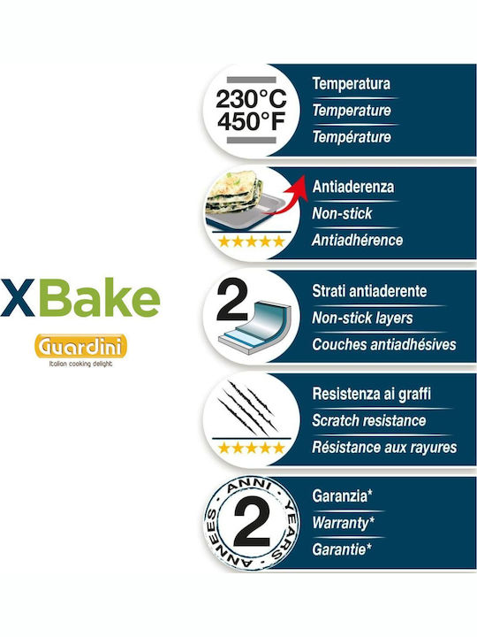Guardini Xbake Lasagna Bakeware Oven Tray 22 X 28 Cm Pfas Free 14022pbsgnam