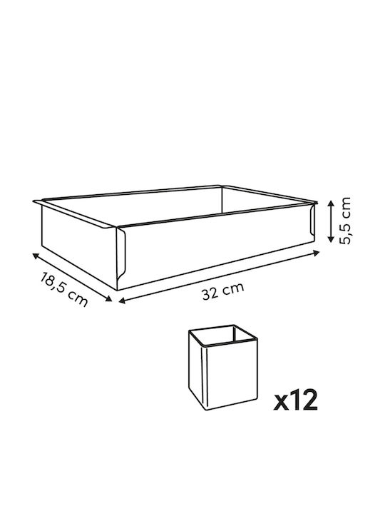 Cake Mold & 12 Number Rings 18.5x32x5.5 F-v 209696 18.5x32x5.5