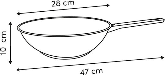5Five F-v Brilliance Wok από Ανοξείδωτο Ατσάλι 28cm