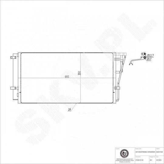 Condensator Climatizare Kia Carens Iii Dezumidificator 976061d100