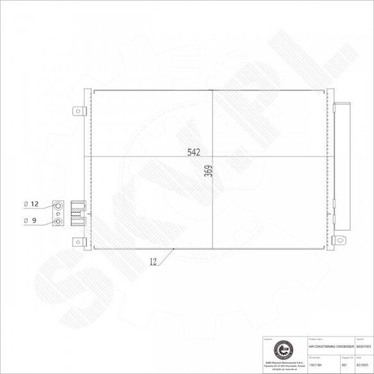 Klimakompressor Fiat 500 Panda Ford Ka A/C-Trockner 1551184