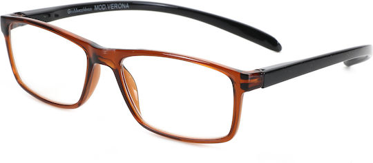 Gian Marco Venturi Reading Glasses +3.50 In Brown Colour 63366