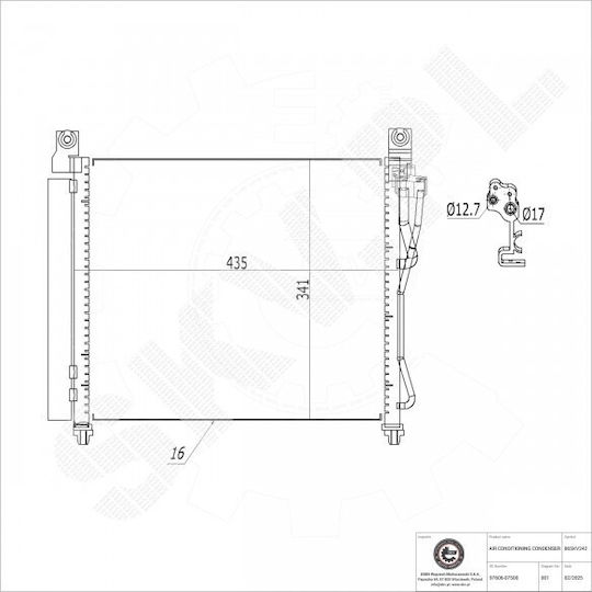 Συμπυκνωτής Κλιματισμού Kia Picanto I Αφυγραντήρα 9760607500