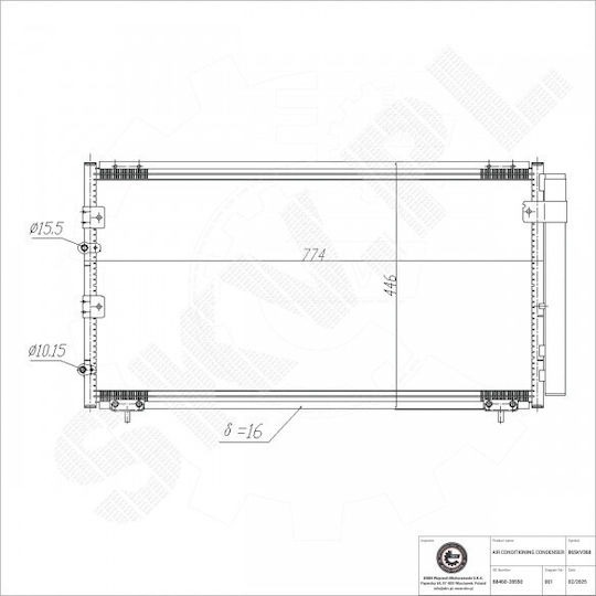 Toyota Previa Ii Air Conditioning Dryer 8846028550
