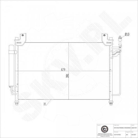 Condensator Climatizare Mazda CX-7 Dezumidificator EGY16148ZC