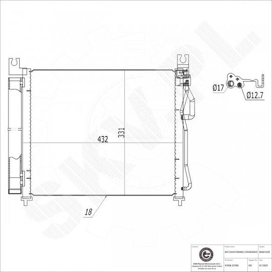 Kia Picanto A/C Dryer 9760607000