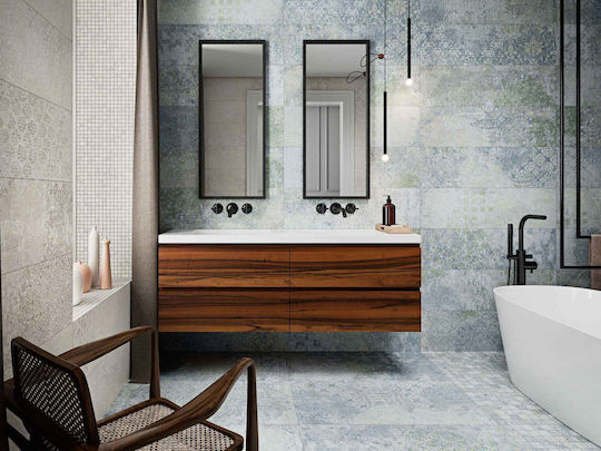 Aparici G-3170 Piesă Ceramică De Podea / Montată Pe Perete Interior Porțelan Matt 60x60cm Albastru