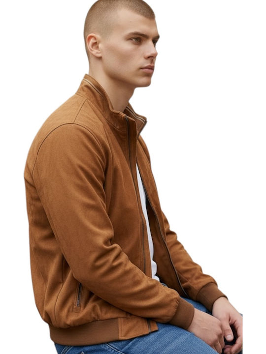 Leder Jacke Camel