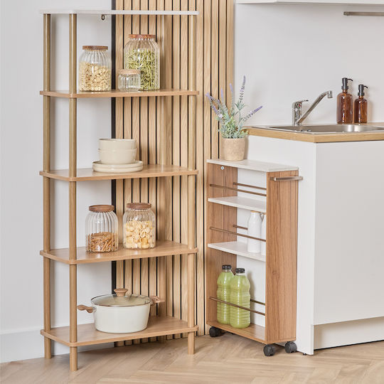 Bookcase F-v Come Beige 60x29.5x141.5cm 212854 Bookcase F-v Come Beige 60x29.5x141.5cm 212854