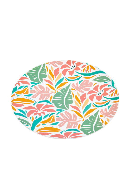 5Five Shallow Plastic Multicolour Plate with Diameter 25cm