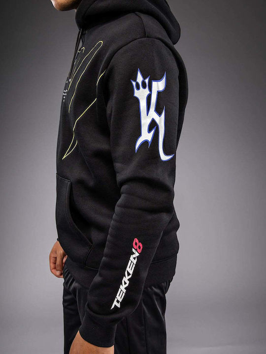 Sweatshirt with Hood King Black/yellow