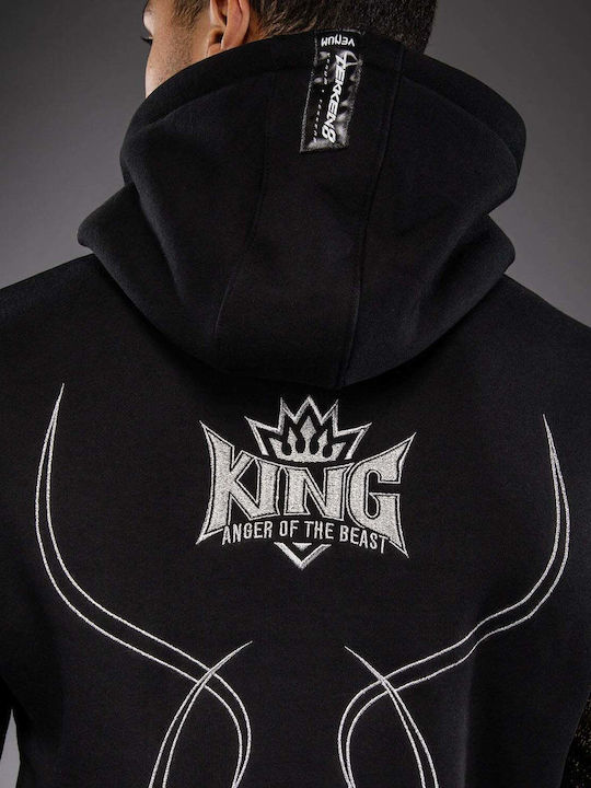 Sweatshirt with Hood King Black/yellow