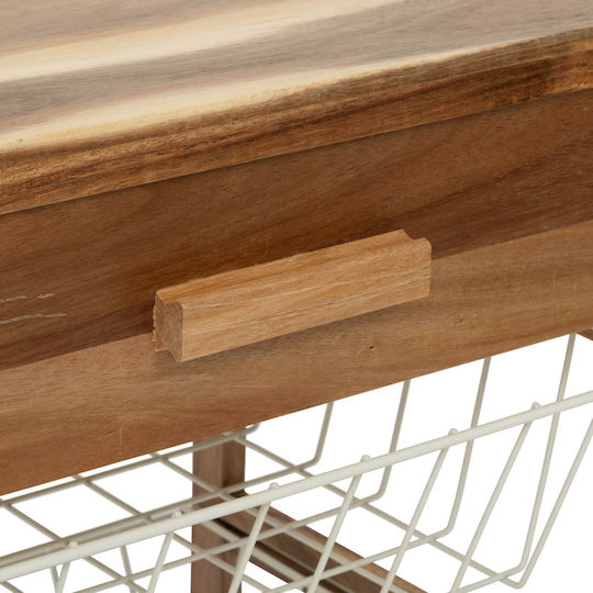 F-v Eat Up Kitchen Table Collapsible Wooden Beige 170x40cm