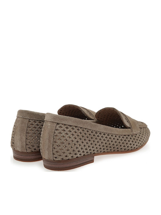 Δερμάτινα Γυναικεία Loafers σε Καφέ Χρώμα