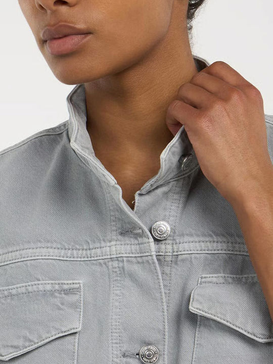 Women's Sleeveless Jacket for Winter Soft Grey