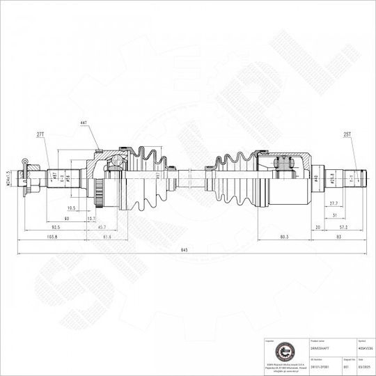 Half Axle Nissan Primera Front Left 391012f001